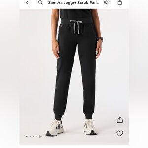 Figs Women's Black Zamora High Waisted Jogger Pants